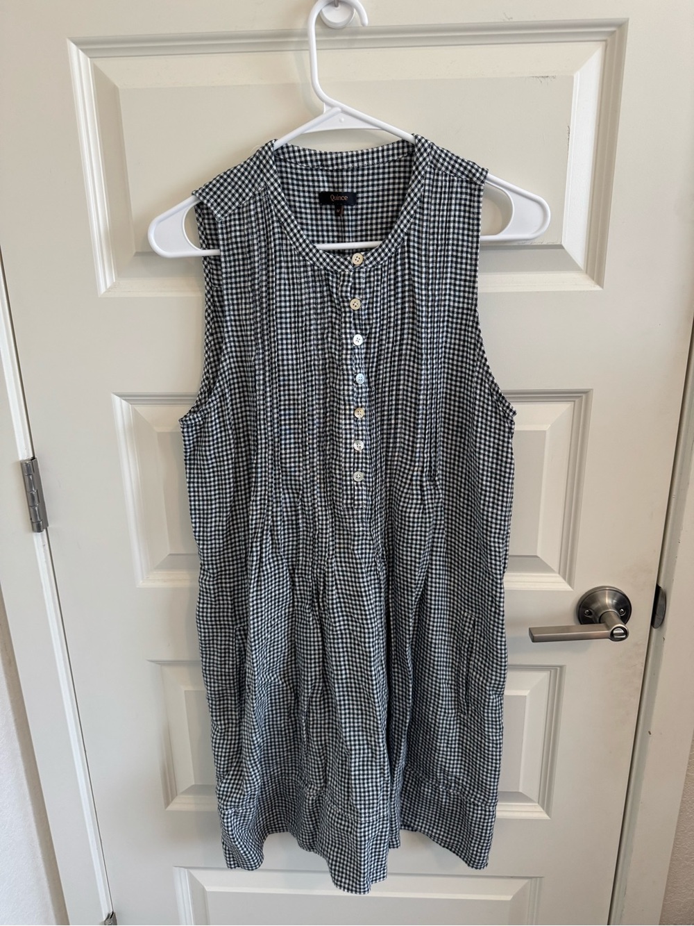 Quince 100% European Linen Sleeveless Swing Dress - Picture 2 of 12
